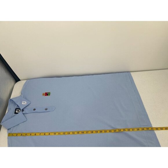 FootJoy XL ProDry Performance Golf Polo Shirt Light Blue RFGC Logo - Picture 5 of 11